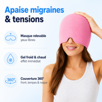 Bonnet Anti-Migraine Gel - Froid & Chaud, Masque Yeux 2-en-1