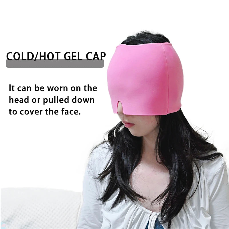 Bonnet Anti-Migraine Gel - Froid & Chaud, Masque Yeux 2-en-1