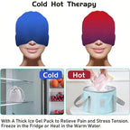 Bonnet Anti-Migraine Gel - Froid & Chaud, Masque Yeux 2-en-1